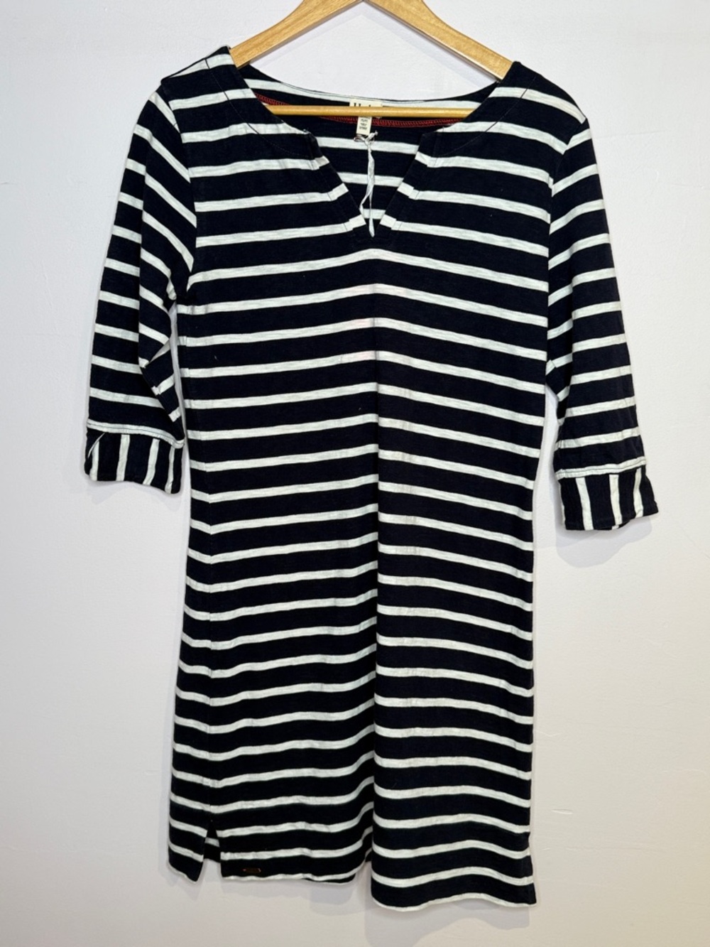 Hatley Navy & White Striped Midi Dress with V-Notch - Picture 5 of 9